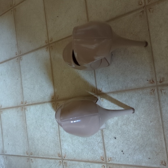 Brash Beige Round Toe Patent Leather Pumps - Picture 7 of 7